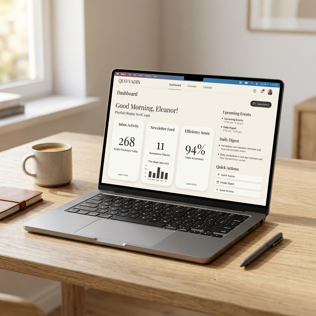 Email Digest Interface Mockup